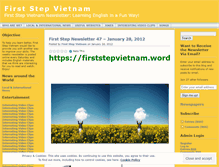 Tablet Screenshot of firststepvietnam.wordpress.com