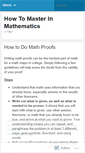 Mobile Screenshot of mathematicaltips.wordpress.com