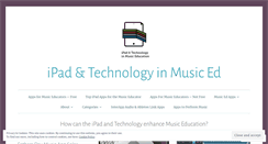 Desktop Screenshot of ipadmusiced.wordpress.com