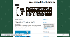 Desktop Screenshot of greenwoodsbookshoppe.wordpress.com