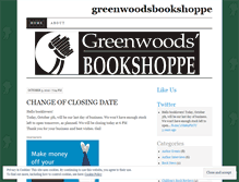 Tablet Screenshot of greenwoodsbookshoppe.wordpress.com