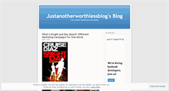 Desktop Screenshot of justanotherworthlessblog.wordpress.com