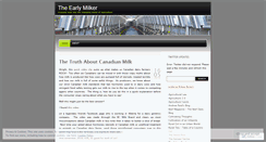 Desktop Screenshot of earlymilking.wordpress.com