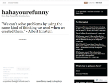 Tablet Screenshot of hahayourefunny.wordpress.com