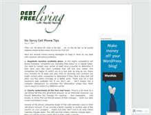 Tablet Screenshot of debtfreeliving.wordpress.com