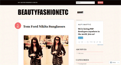 Desktop Screenshot of beautyfashionetc.wordpress.com