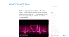Desktop Screenshot of apartirdeunafrase.wordpress.com