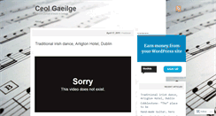 Desktop Screenshot of ceolgaeilge.wordpress.com