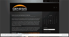 Desktop Screenshot of genesissecuritygroup.wordpress.com