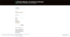 Desktop Screenshot of dutchmodernarchitecture.wordpress.com