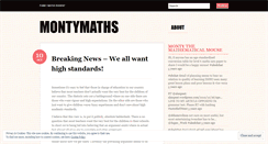 Desktop Screenshot of montymaths.wordpress.com