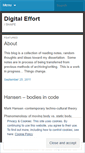 Mobile Screenshot of digitaleffortshape.wordpress.com