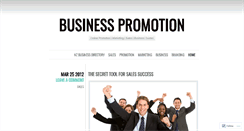 Desktop Screenshot of businesspromotionblog.wordpress.com