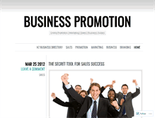 Tablet Screenshot of businesspromotionblog.wordpress.com