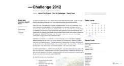 Desktop Screenshot of 12challengesfor2012.wordpress.com