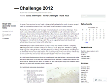 Tablet Screenshot of 12challengesfor2012.wordpress.com