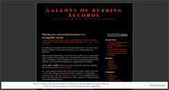 Desktop Screenshot of gallonsofrubbingalcohol.wordpress.com