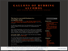 Tablet Screenshot of gallonsofrubbingalcohol.wordpress.com