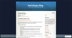 Desktop Screenshot of getlisting.wordpress.com