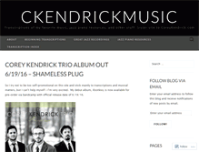 Tablet Screenshot of ckendrickmusic.wordpress.com
