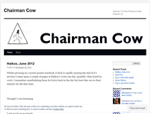 Tablet Screenshot of chairmancow.wordpress.com