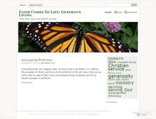 Tablet Screenshot of generousliving.wordpress.com