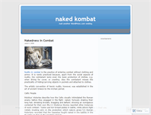 Tablet Screenshot of nakedkombat.wordpress.com