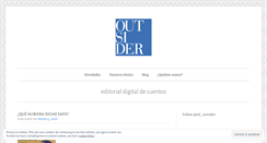 Desktop Screenshot of edicionesoutsider.wordpress.com