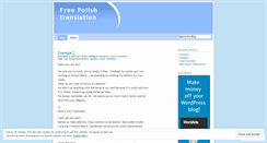 Desktop Screenshot of freepolishtranslation.wordpress.com