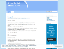 Tablet Screenshot of freepolishtranslation.wordpress.com