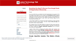 Desktop Screenshot of latesttechnologytalk.wordpress.com