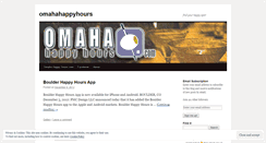 Desktop Screenshot of omahahappyhours.wordpress.com