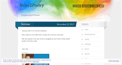 Desktop Screenshot of drive2poetry.wordpress.com