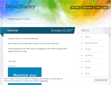 Tablet Screenshot of drive2poetry.wordpress.com