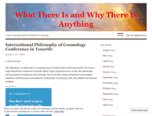 Tablet Screenshot of philocosmology.wordpress.com