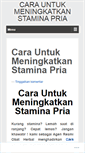 Mobile Screenshot of carauntukmeningkatkanstaminapria.wordpress.com