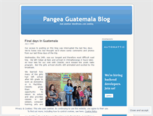 Tablet Screenshot of pangeaguatemala.wordpress.com