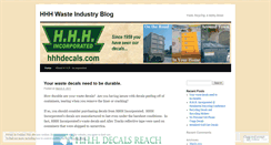 Desktop Screenshot of hhhdecals.wordpress.com