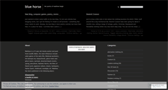 Desktop Screenshot of bluehorsepoetry.wordpress.com