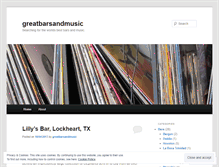 Tablet Screenshot of greatbarsandmusic.wordpress.com