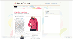 Desktop Screenshot of jennacouture.wordpress.com