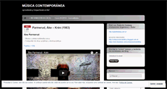 Desktop Screenshot of musicacontemporanea.wordpress.com