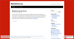 Desktop Screenshot of mediatisierung.wordpress.com