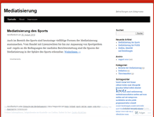 Tablet Screenshot of mediatisierung.wordpress.com