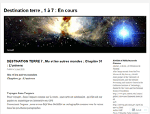 Tablet Screenshot of destinationterre2.wordpress.com