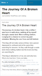 Mobile Screenshot of journeyofbrokenheart.wordpress.com