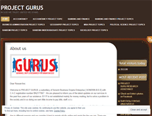 Tablet Screenshot of projectgurus.wordpress.com