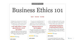 Desktop Screenshot of businessethics101.wordpress.com