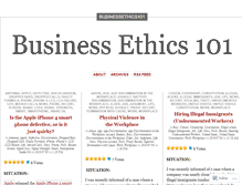 Tablet Screenshot of businessethics101.wordpress.com