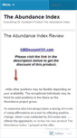 Mobile Screenshot of blogtheabundanceindex.wordpress.com